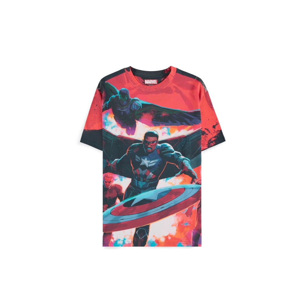 Marvel Captain America - Character All Over Print Tshirt Homme - Multicolore
